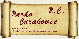 Marko Curaković vizit kartica